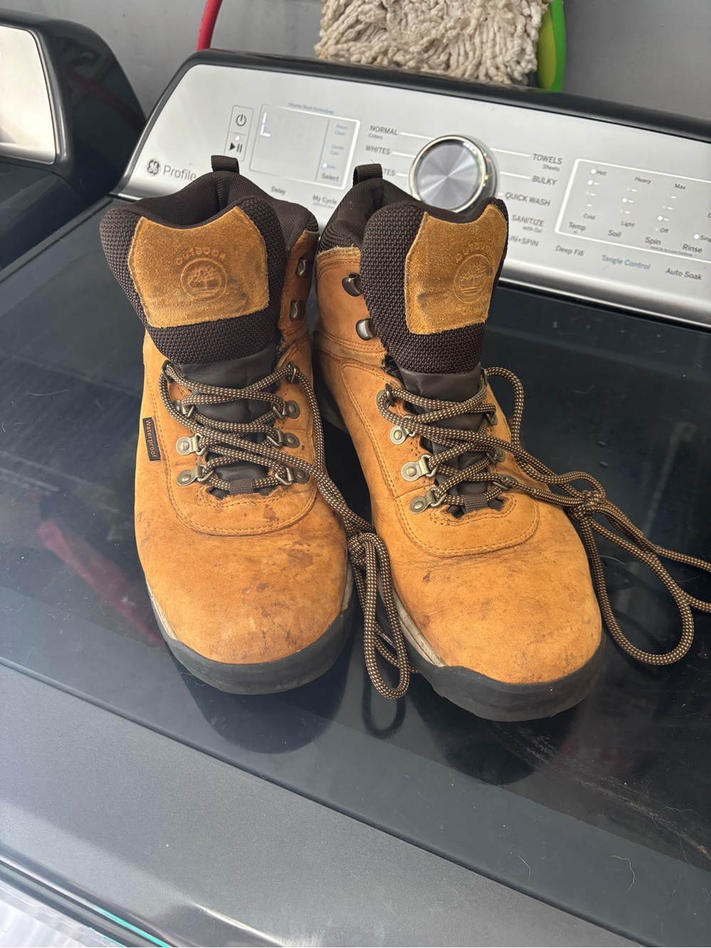Timberlands Men's Tan and Brown Suede Hiking Boots